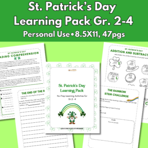 St. Patrick's Day Learning Activities Pack for Gr. 2-4